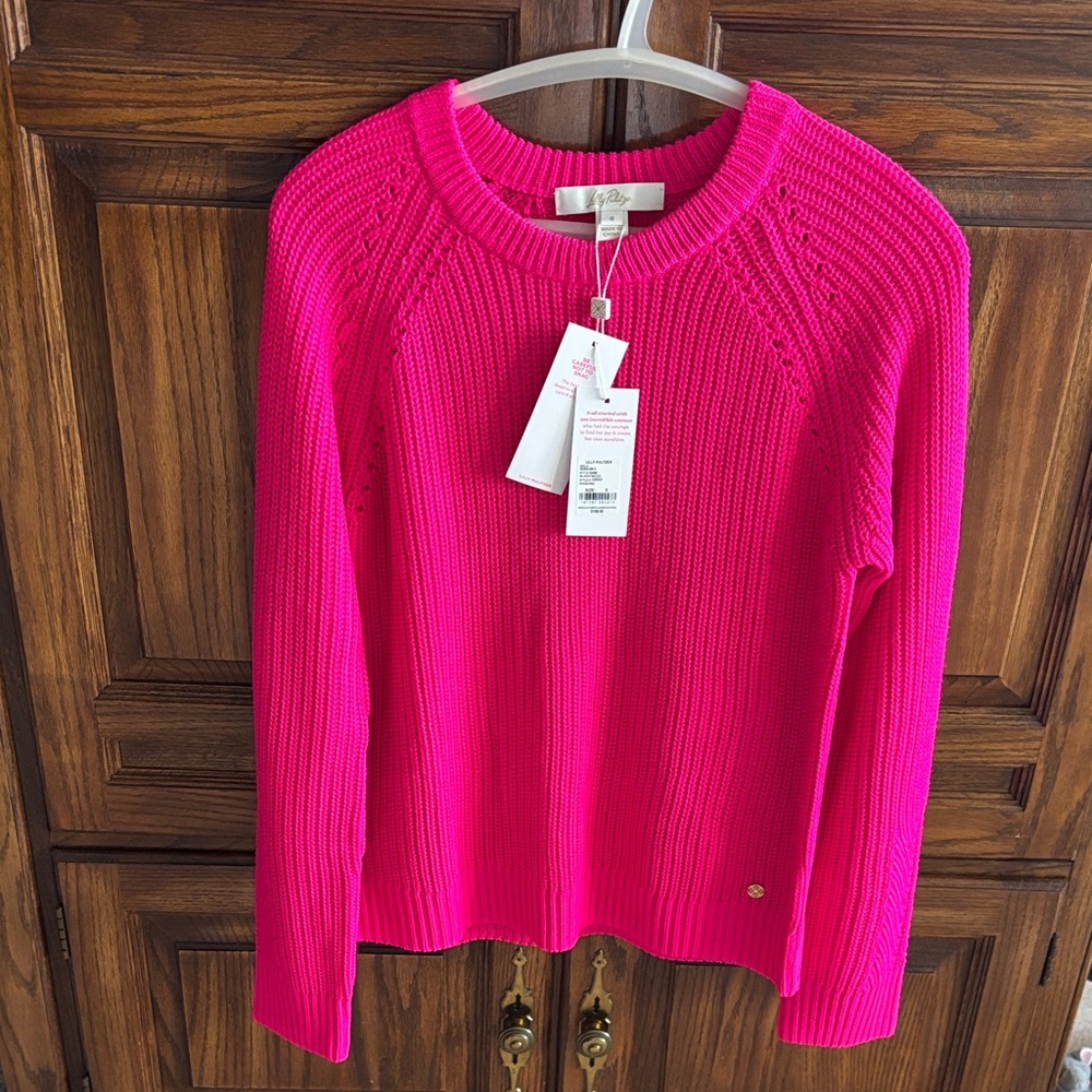 NWT Lilly Pulitzer Belgrave Parigi Pink Sweater - Picture 7 of 15